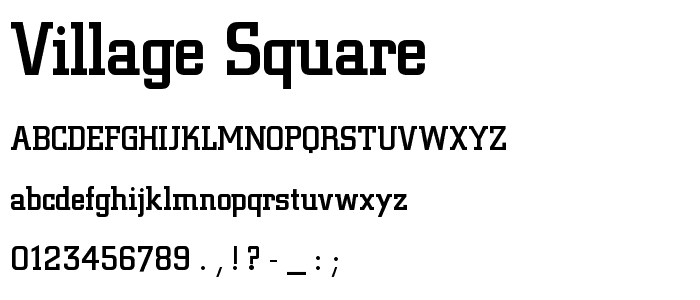 Village Square font